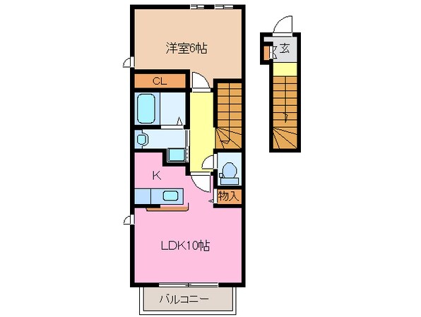 松ケ崎駅 徒歩18分 2階の物件間取画像